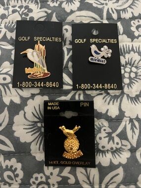 New golf Birdie pin bundle of three
